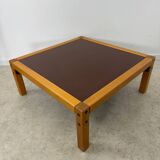 Old beech coffee table Flototto design from the 70s vintage