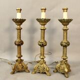 Suite of 3 candle picnic mounted in lamp