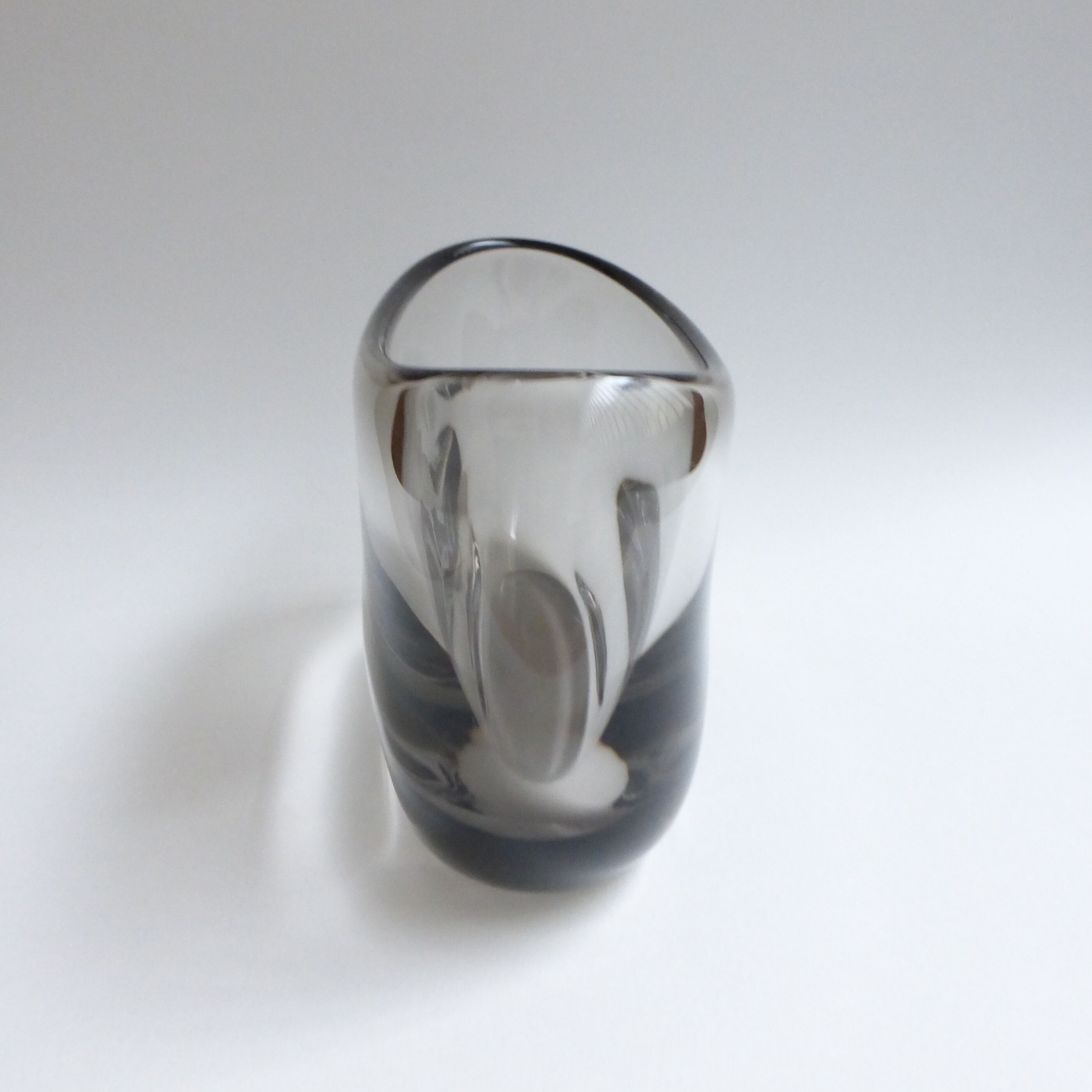 Czech smoked glass vase 1950's-60's