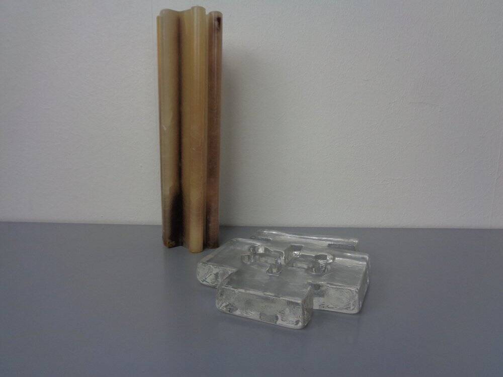 Scandinavian Glass Candleholder, 1960s