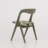 Chaise verte, design danois, années 1970, production : Danemark