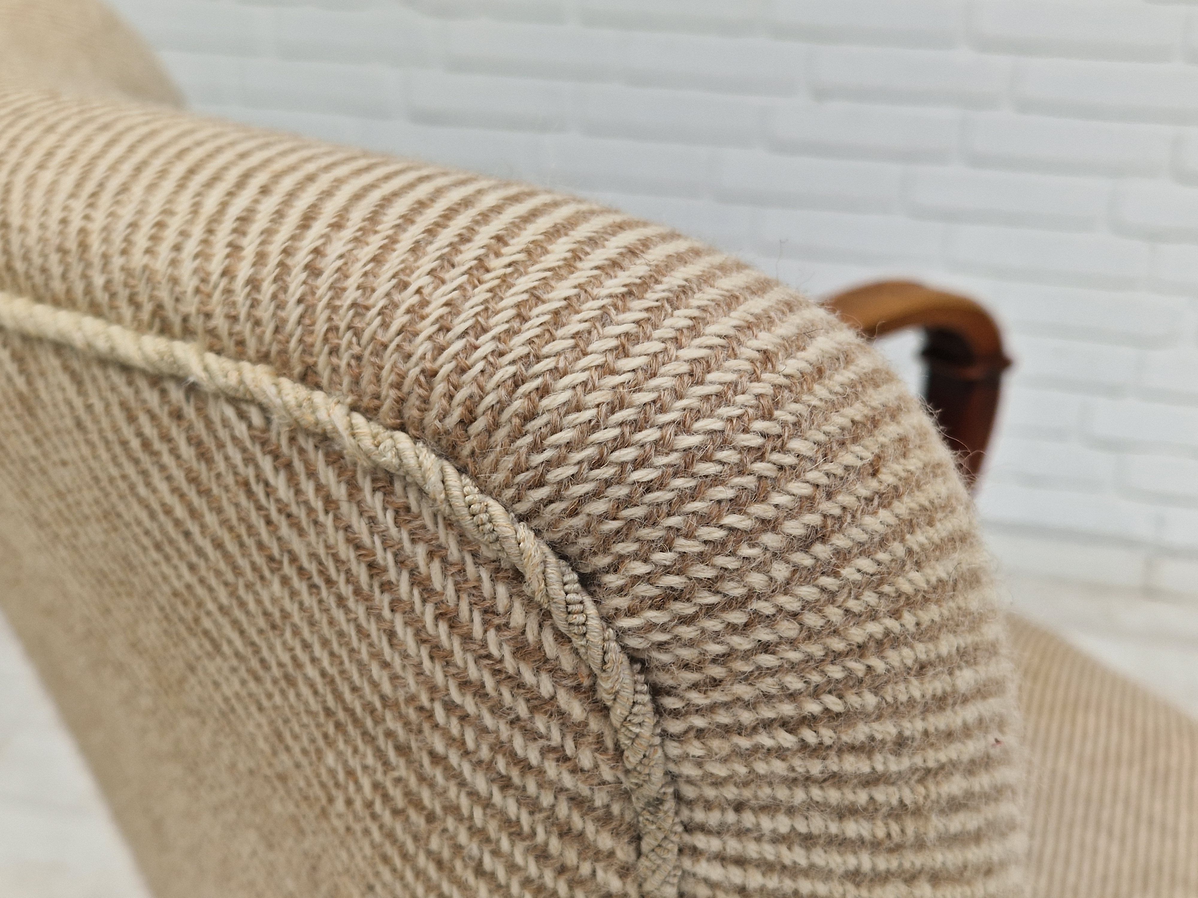 1960s, Danish design, armchair in quality furniture wool fabric.