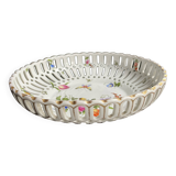 Openwork porcelain bowl with hand decoration – Von Schierholz manufactory in Plaue