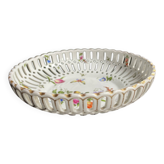 Coupe en porcelaine ajourée décor main – Manufacture de Von Schierholz à Plaue