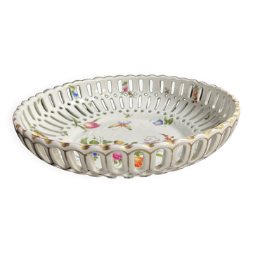 Coupe en porcelaine ajourée décor main – Manufacture de Von Schierholz à Plaue