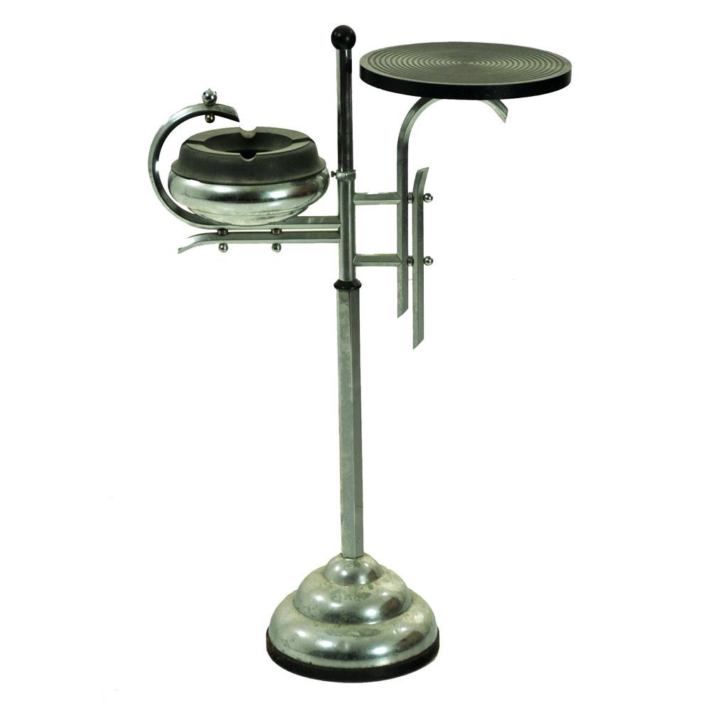 Ashtray floor vintage metal with table top