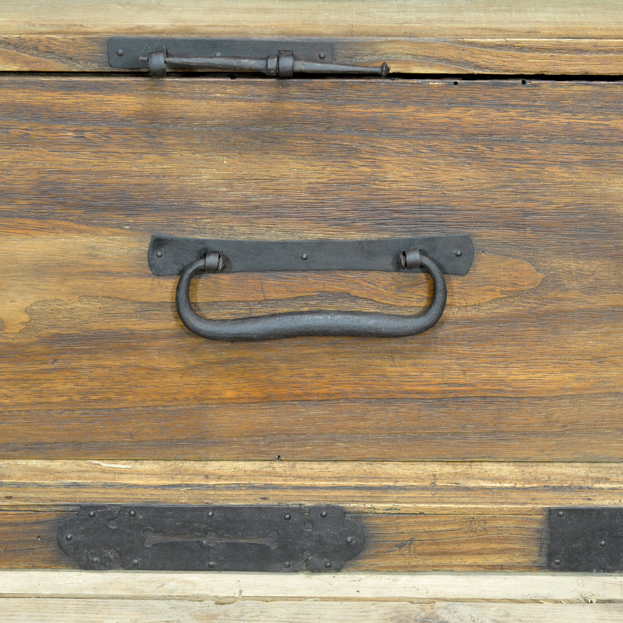 Japanese Meiji-period Choba Tansu chest with hand-forged iron fittings, circa 1880