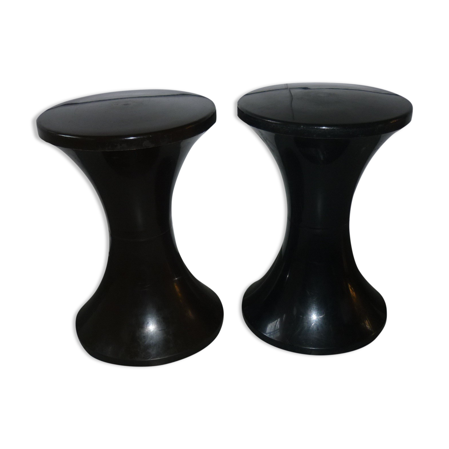 Stools Tam Tam Stamp, 1 black 1 brown