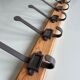 Wall coat rack wood and metal