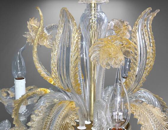 Venetian lustre in Murano glass and gold leaf