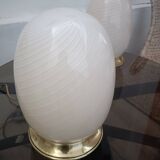 Pair of Eggs lamps, Murano glass, 1970s