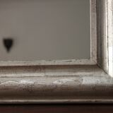 Louis Philipe silver mirror - Large vintage mirror. 71x114cm