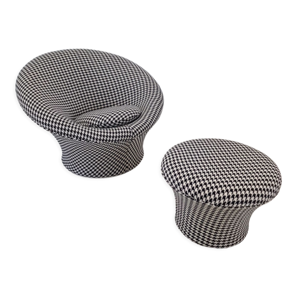 Fauteuil Mushroom et pouf par Pierre Paulin pour Artifort, années 1960