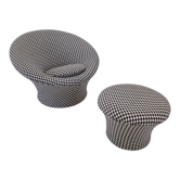 Fauteuil Mushroom et pouf par Pierre Paulin pour Artifort, années 1960