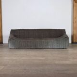 Canapé trois places original Cinna Sandra en velours par Annie Hieronimus, France années 1970