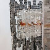 Brutalist sculptural floor lamp by Albano Poli for Poliarte 1970s