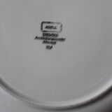 Round dish Digoin Sarreguemines Adèle pink green