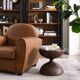 Wabi-Sabi Style Vintage Hourglass Shape Wooden Coffee Table, Living Room Furniture