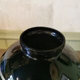 Art deco ball vase in black glass