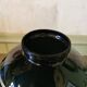 Art deco ball vase in black glass