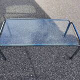 chrome and glass coffee table 1970