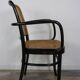 Fauteuil 811 design Josef Hoffmann en bois courbé noir et cannage