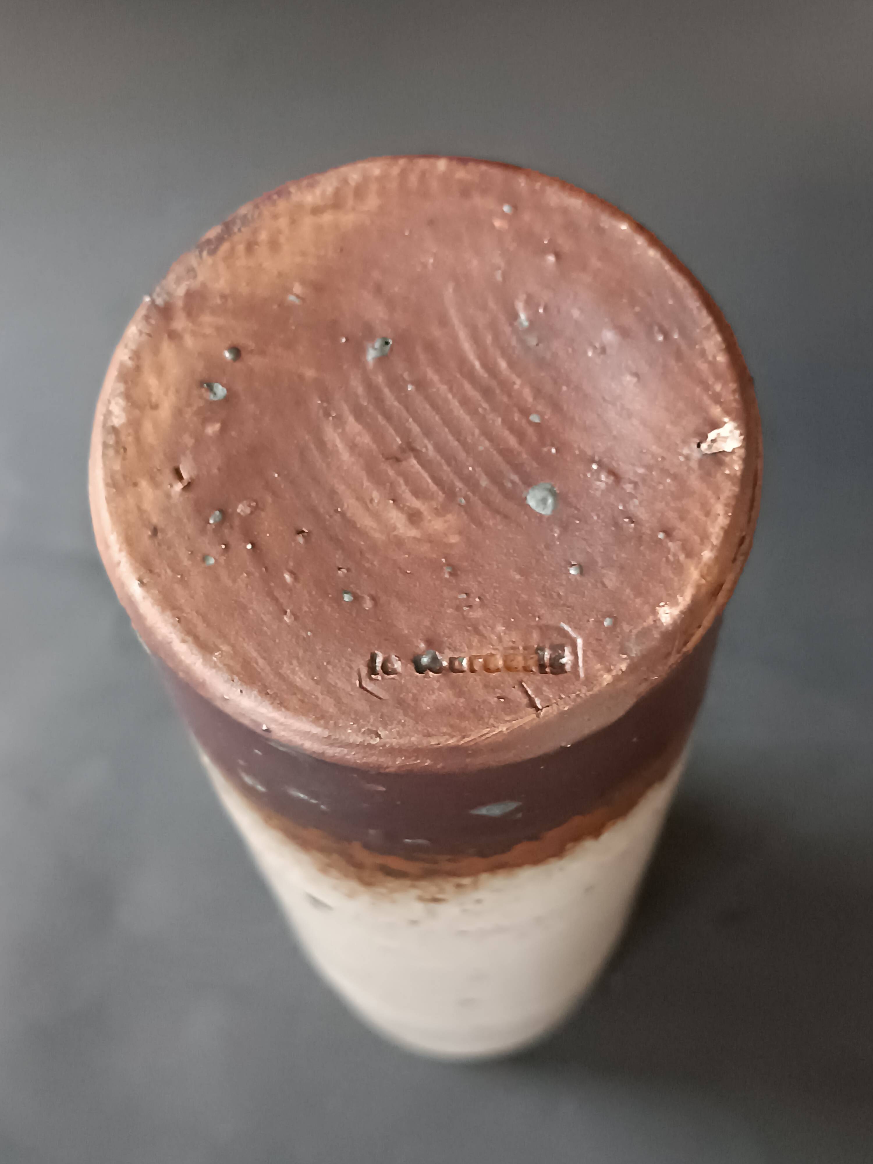 Vase en grès  pyrité double glaçure La Tournerie vintage