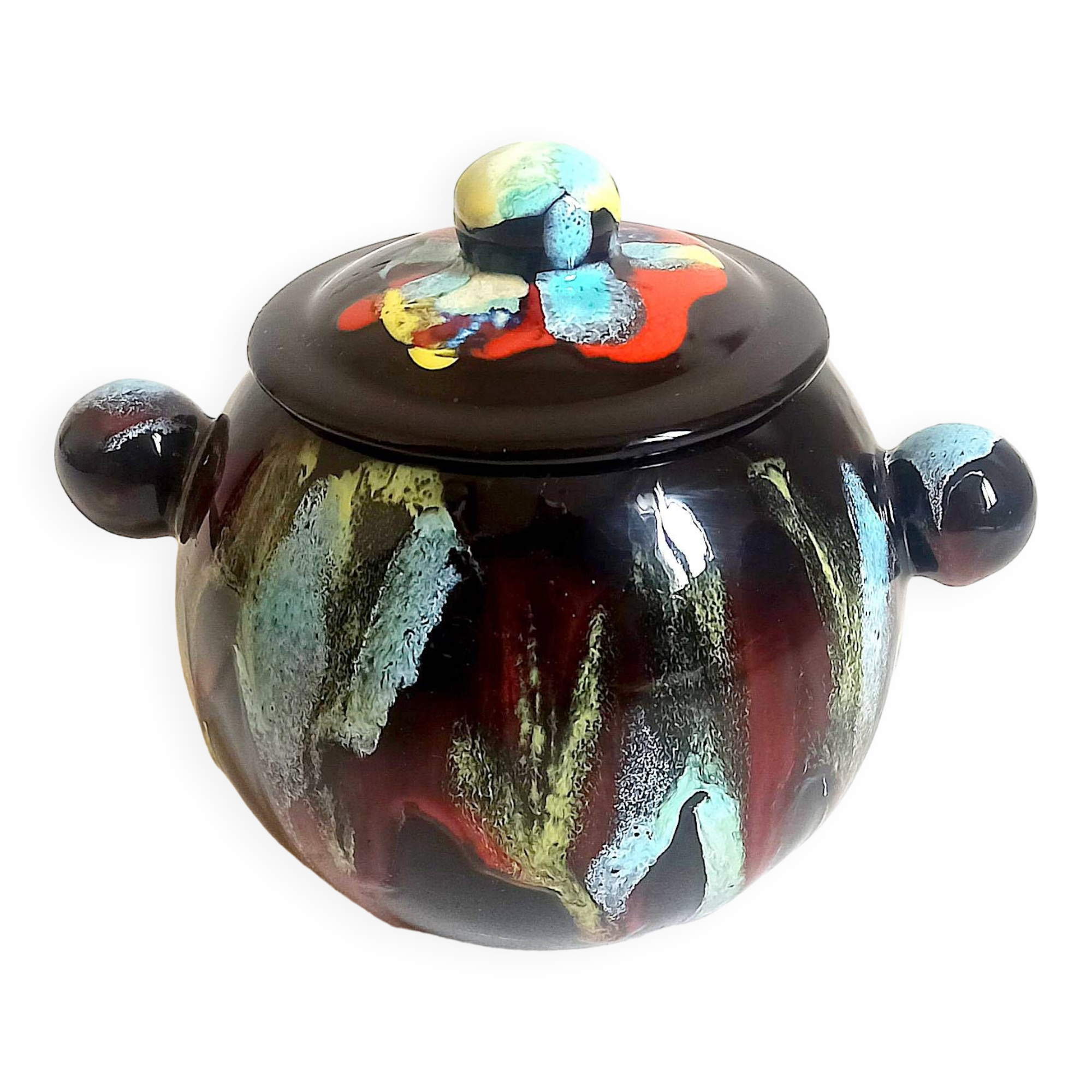 Vallauris ceramic candy box 1960s