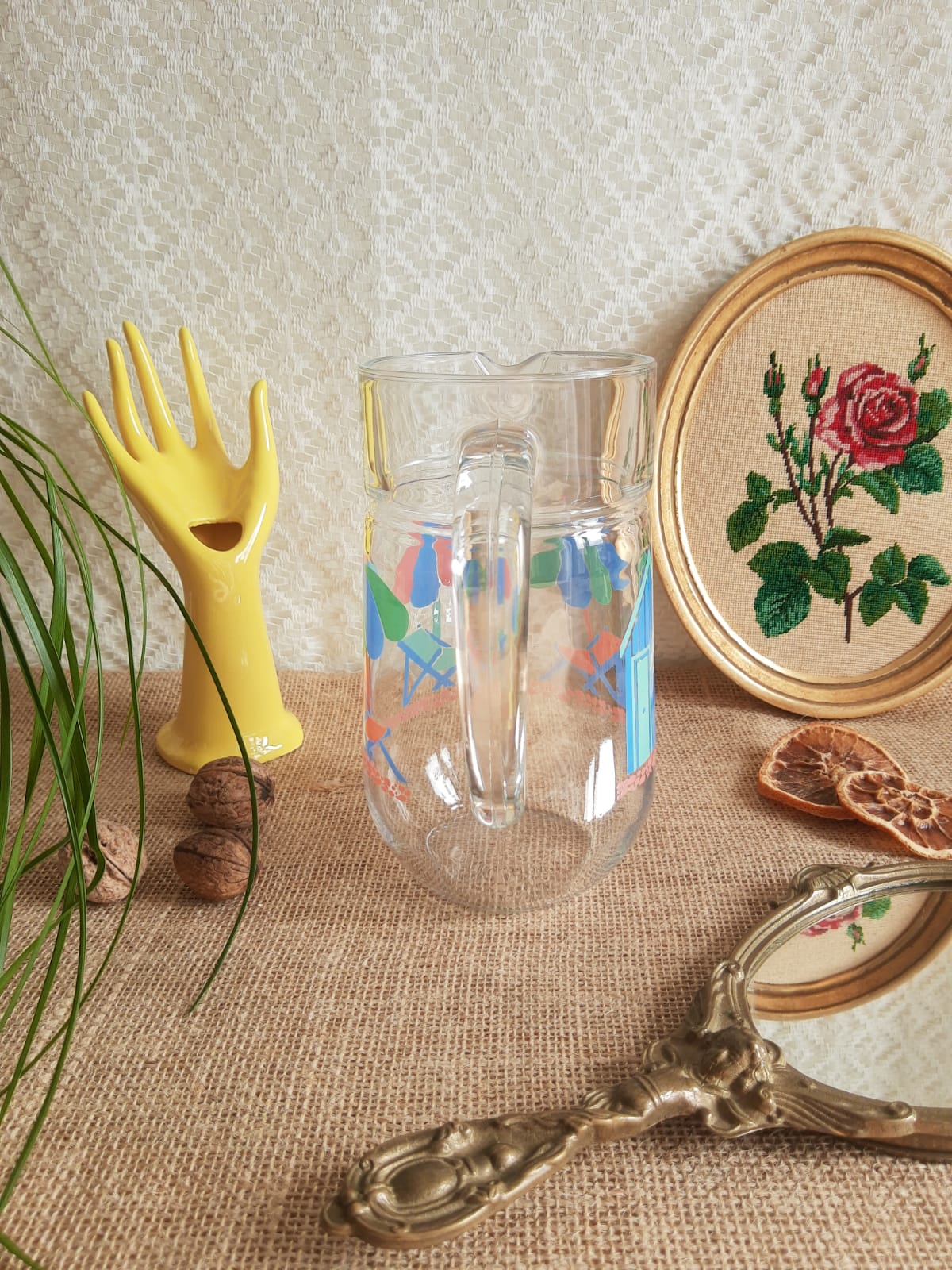 Carafe / pitcher on the theme of the beach France - Vintage