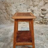 Antique Oak Stool – Side Table (1930s)