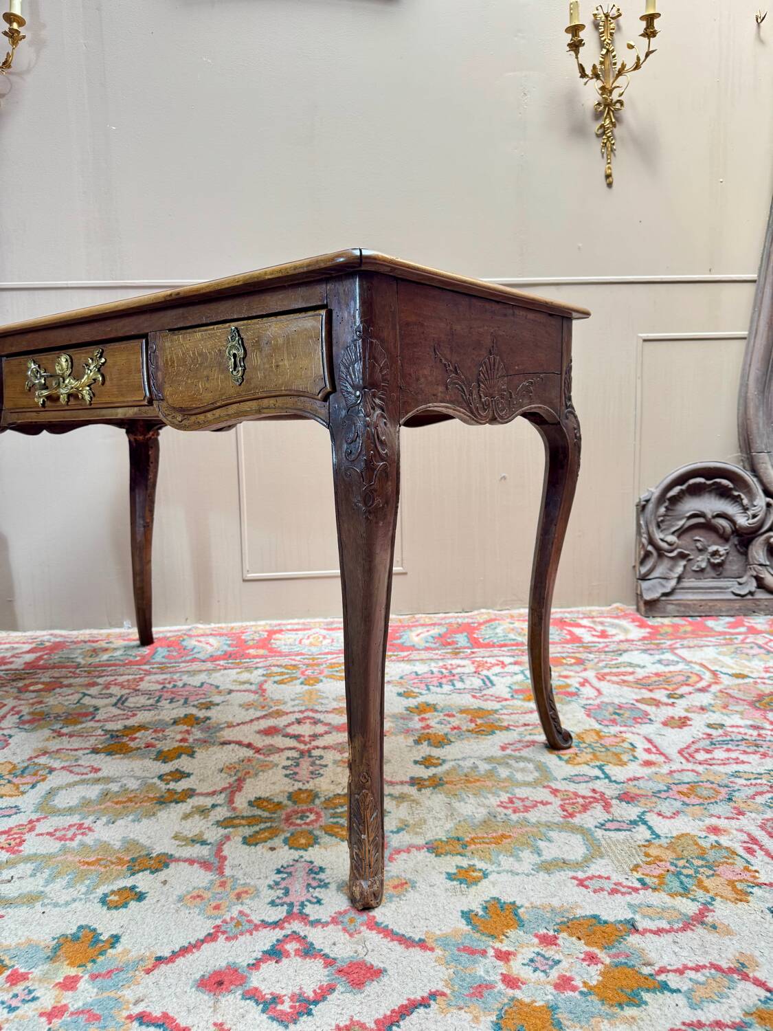 18th century Regency period natural wood desk