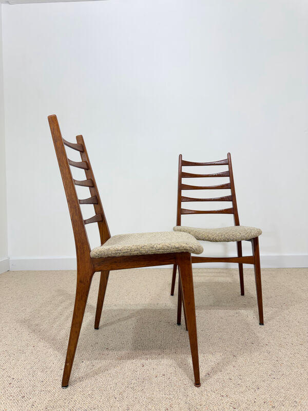 Lot de 4 chaises scandinaves en teck – design danois années 60