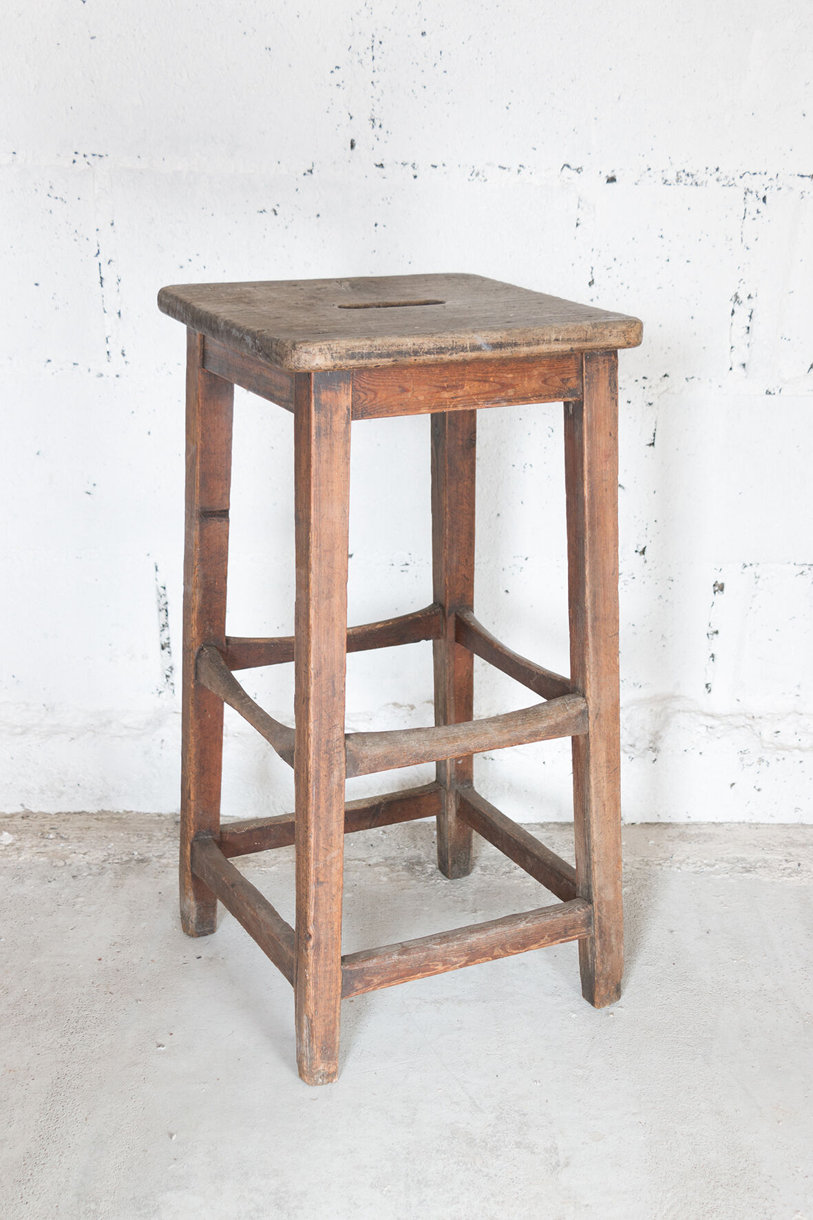 Wooden workshop stool
