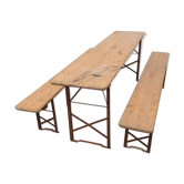 Table et 2 bancs pliants