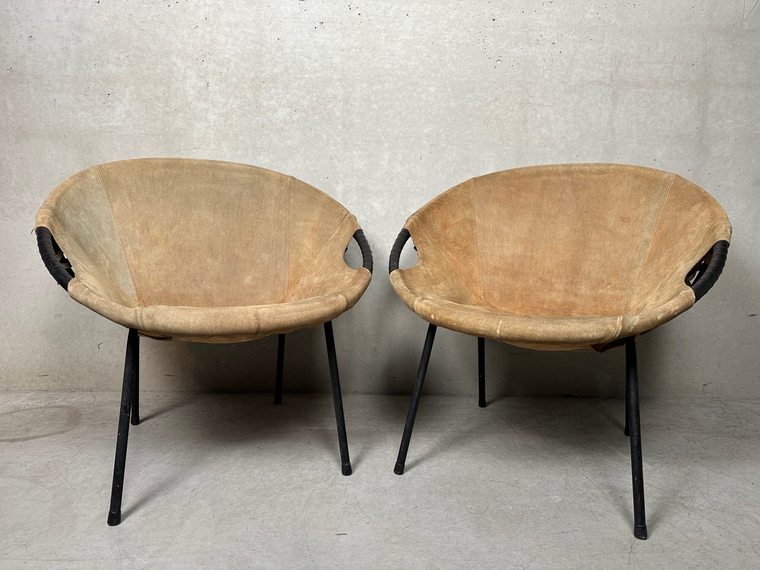 2x vintage balloon chairs – Lusch Erzeugnis – 1960s