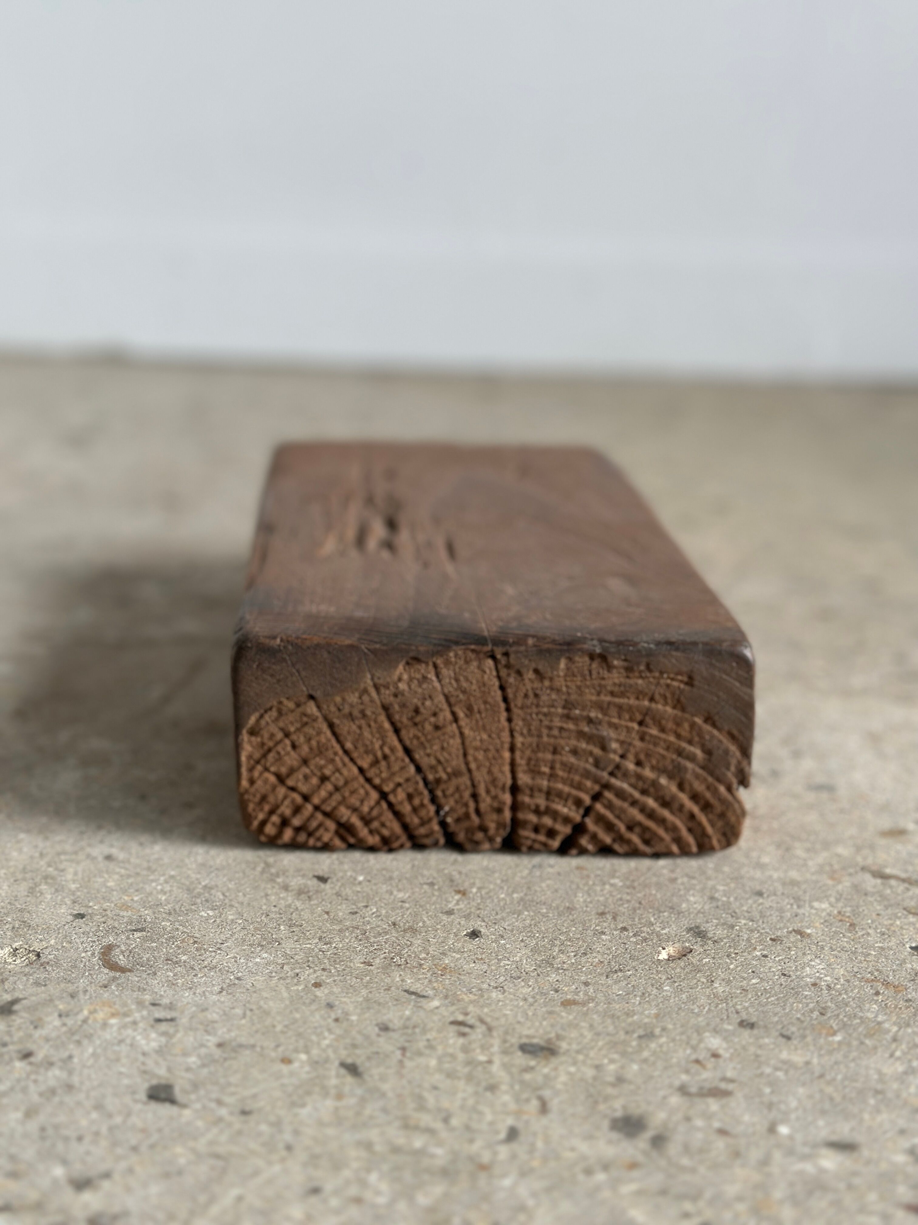 Mini Asian teak side stool blonde