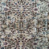 Vintage Square Turkish Rug 245x200 cm, Tribal Wool Carpet Large