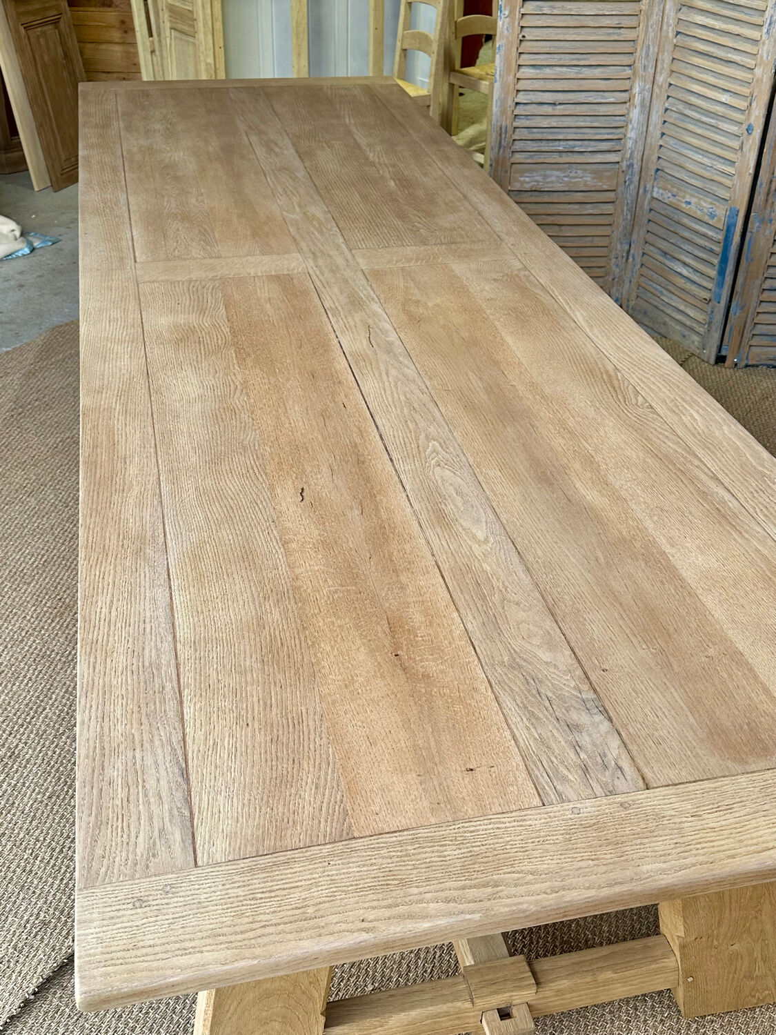 Large farmhouse table in solid oak – 3.50 m