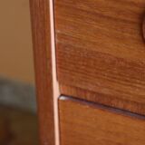 Teak veneer chest of drawers