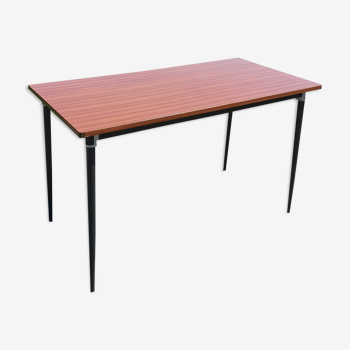 Table de cantine bureau Mullca en formica style moderniste 130 par 65 cm
