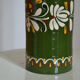 Vintage green floral patterned vase