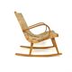 Rocking-chair scandinave en toile de jute, Suède, 1970