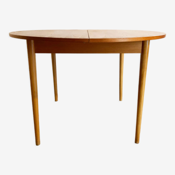 Table de repas scandinave en palissandre clair des années 60