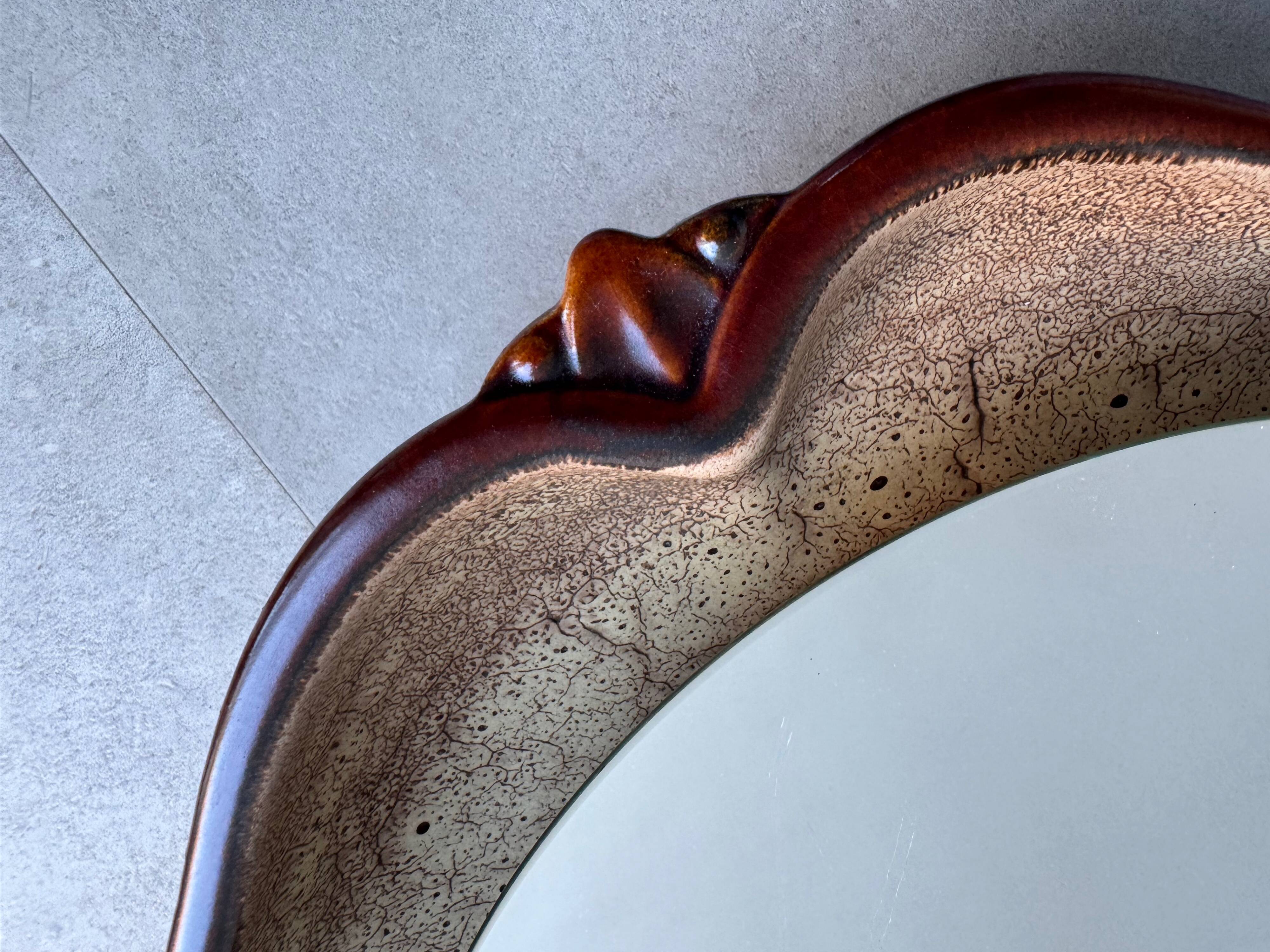 XL Vintage ceramic backlit mirror