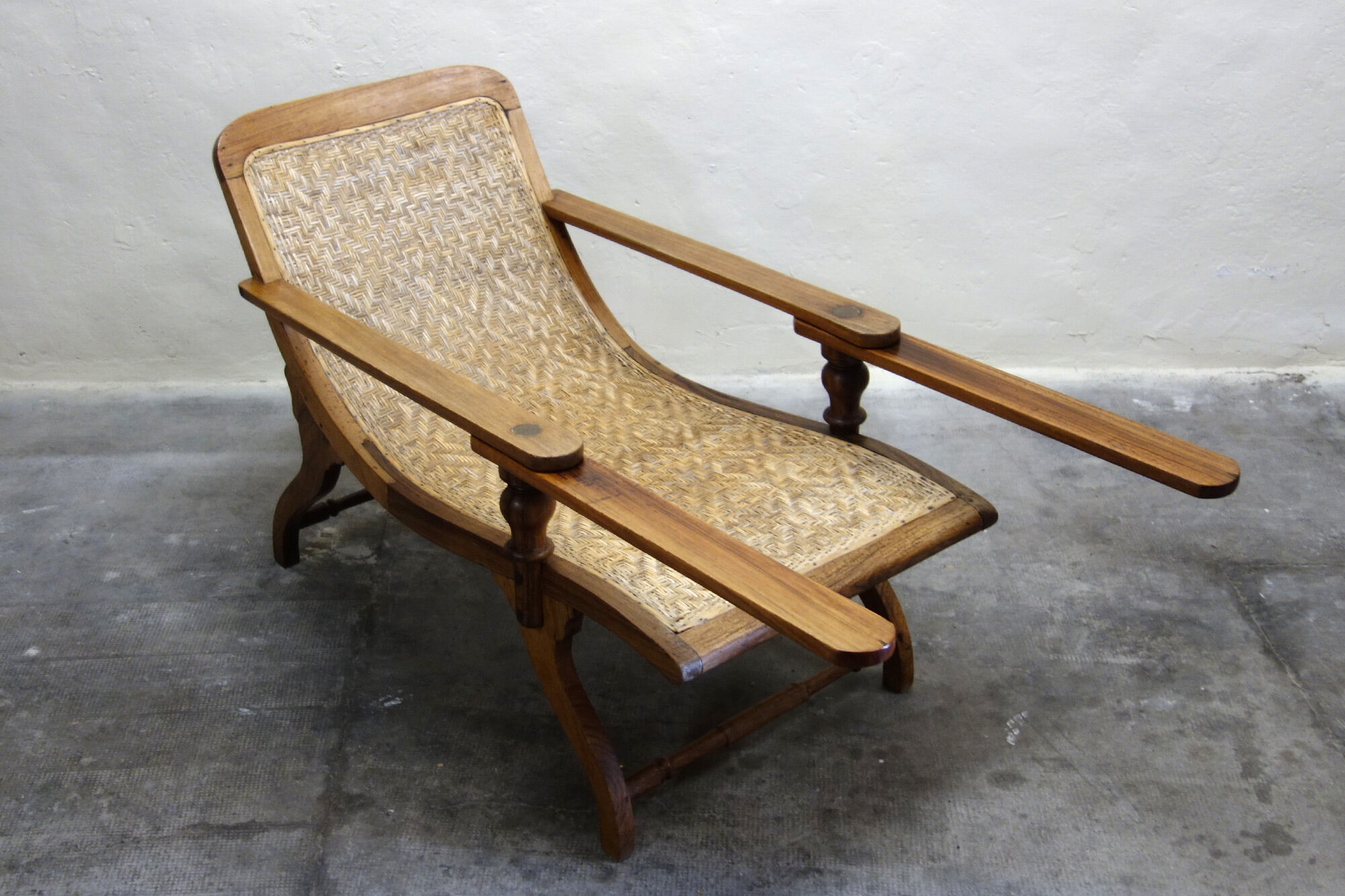 Former colonial armchair of planter late 19th century