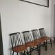 Series of 6 Chairs Nassjo Stolfabrik made of tinted black beech