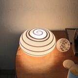 Swirl/zebra glass lamp by eglo vintage 80s/90s