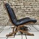 Fauteuil cuir vintage 1970"