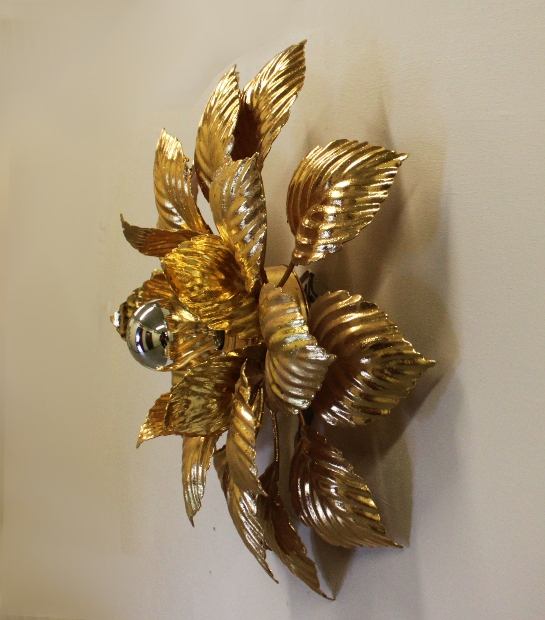 Masca floral wall lamp, Italy, 70's