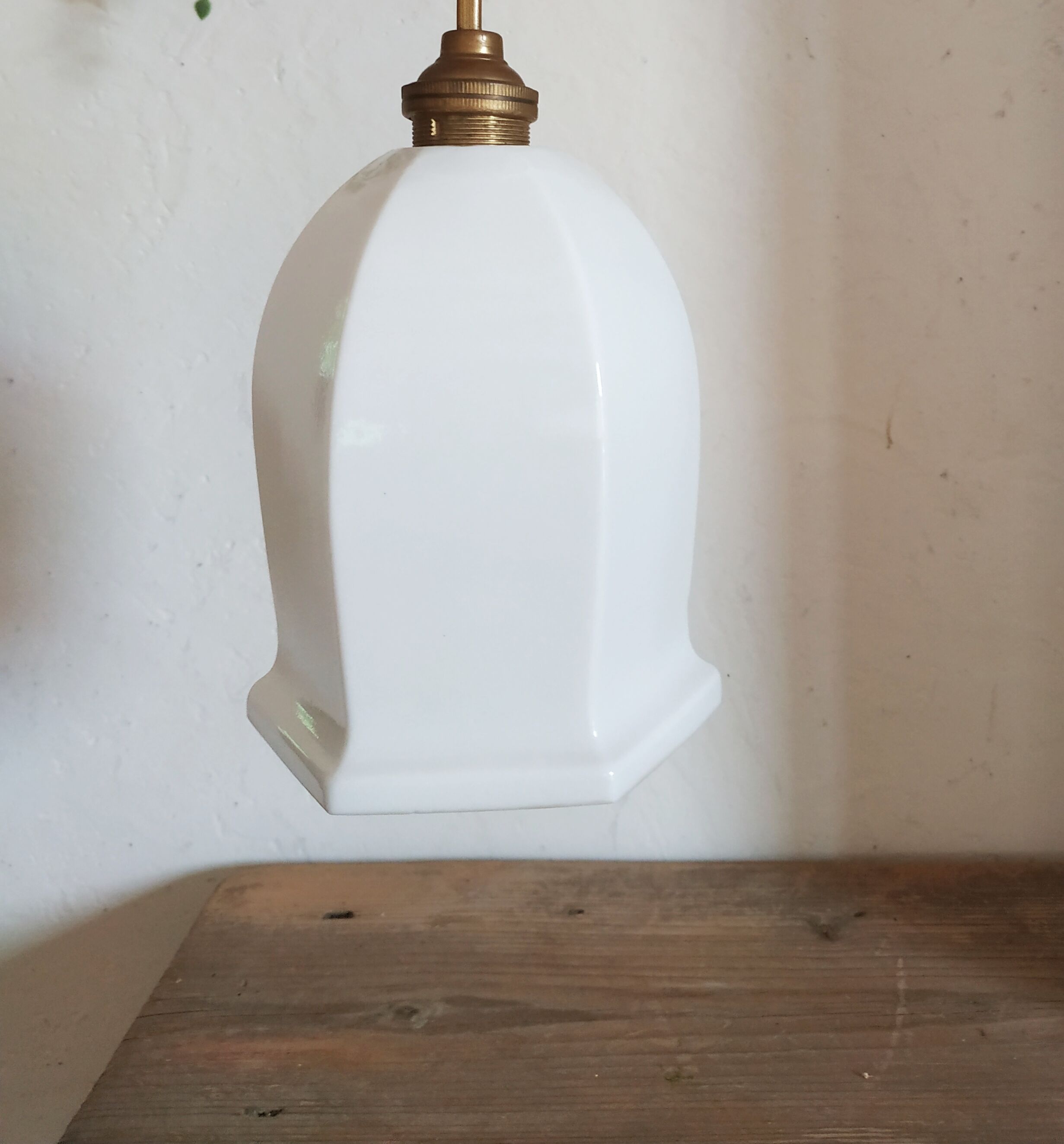 Hanging lamp opaline glass